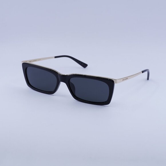 🕶️ New Saint Laurent SL766 001 Sunglasses - Black\Gold Frame, Black Lenses - Picture 1 of 10